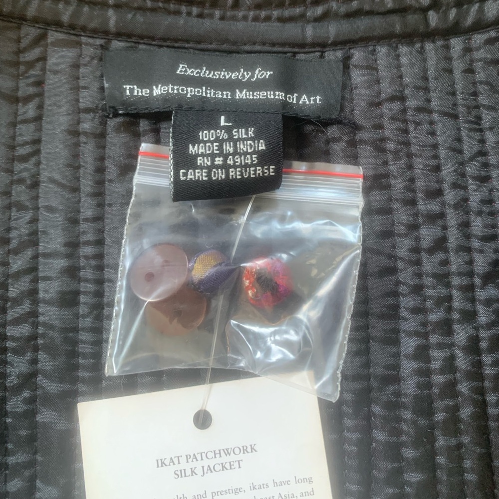 Met Museum Ikat Silk Patchwork Reversible Jacket … - image 3